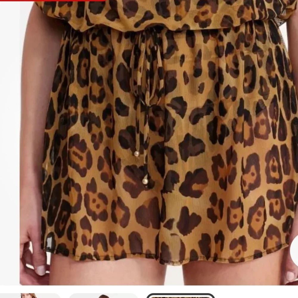Ralph Lauren Women's Leopard-Print Tunic Cover-Up V-Neck Size M​ - Picture 3 of 9